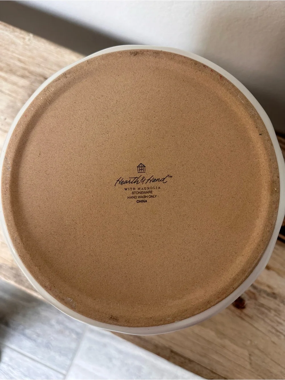 Hearth & Hand White Cookie Jar Canister Wood Lid